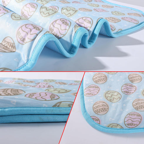 NACOCO Pet Cooling Mat Cat Dog Cushion Pad Summer Cool Down Comfortable Soft for Pets and Adults (M, Blue)...
