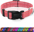 2 Pack Reflective Dog Collar, Soft Pet Collar for Female Male Dogs, Adjustable Comfortable Puppy Collar for Small Medium Large Dogs, Pink M...
