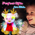 Cuteoy White Reindeer LED Musical Stuffed Animal Light-up Singing Plush Elf Adjustable Volume Lullaby Plushies Birthday Christmas Toy Gifts for Ki...