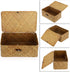 Hipiwe Wicker Shelf Baskets Bin with Lid, Handwoven Seagrass Basket Storage Bins Rectangular Household Basket Boxes for Shelf Wardrobe Home Organi...
