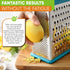 Spring Chef Handheld Stainless Steel XL Parmesan Cheese Grater with Handle - 4 Sided Metal Box Grater for Kitchen - Dishwasher Safe Potato Shredde...