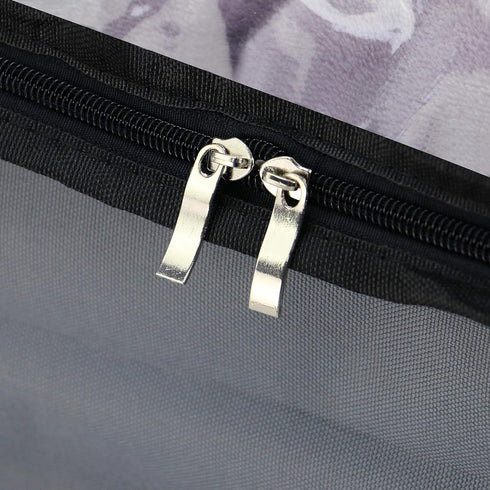AMJ Foldable Underbed Bags - Pack of 2, Transparent Zip Lid Under Bed Storage Bags for Bedroom Wardrobe, Washable, Dark Gray...