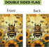 Summer Garden Flags, Bee Sunflower Garden Flag, 12x18 Inch Vertical Double Sided Burlap, Welcome Holiday Yard Lawn Flag, Outdoor Patio House Decor...