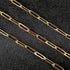 Jabogrii 16.4 Feet Gold Plated Chain for Jewelry Making Welded Stainless Steel Paperclip Oval Link Chains Bulk with Lobster Clasps Jump Rings for ...