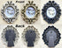 Azi 3 Small Vintage Style Baroque Ornate Oval Picture Frame 6.5” x 5.75” Picture Frames Fit Picture 3.25 by 2.75 in Gold, Black & Silver for Wall ...