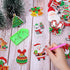Whaline 20Pcs Christmas Diamond Drawing Refrigerator Magnets DIY Xmas Rhinestone Painting Full Drill Painting Magnetic Stickers Diamond Art Kits f...