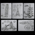 Painting Templates Drawing Stencils Plastic Creative Building Art Craft Reusable Stencils Lettering Aids for Kids Student DIY Scrapbook Notebook P...