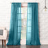 No. 918 Tayla Crushed Texture Semi-Sheer Rod Pocket Curtain Panel, 50" x 95", Marine...