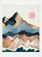 Society6 SpaceFrogDesigns Golden Peaks Art Print, 11 in x 14 in, Multi...
