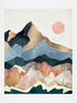 Society6 SpaceFrogDesigns Golden Peaks Art Print, 11 in x 14 in, Multi...