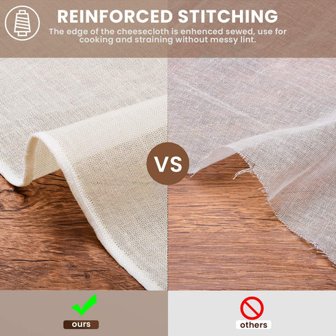 Precut Cheesecloth, 15 x 15'' 4 Pack, Grade 100, Ultra Fine for Straining & Cooking, 100% Unbleached Cotton Cheese Cloth for Making Cheese...