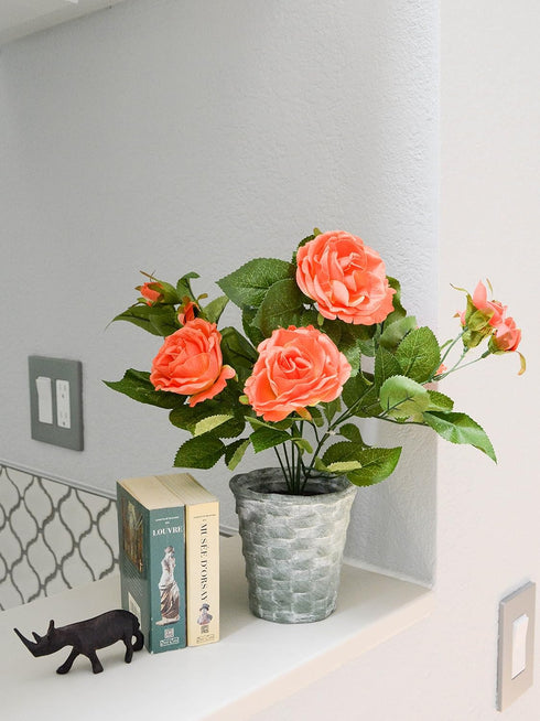 Admired By Nature Artificial Potted Plant, 13' L, Orchid Mix-Rose...