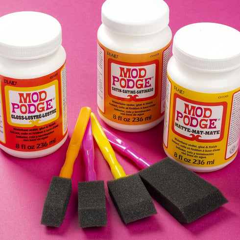 Mod Podge Matte Sealer, Glue & Finish: All-in-One Craft Solution- Quick Dry, Easy Clean, for Wood, Paper, Fabric & More. Non-Toxic - Craft with Co...
