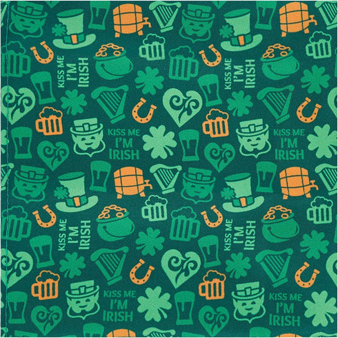 Jacob Alexander Men's Happy Saint Patrick's Day Kiss Me I'm Irish Lucky Symbols Pattern Pocket Square - Green...