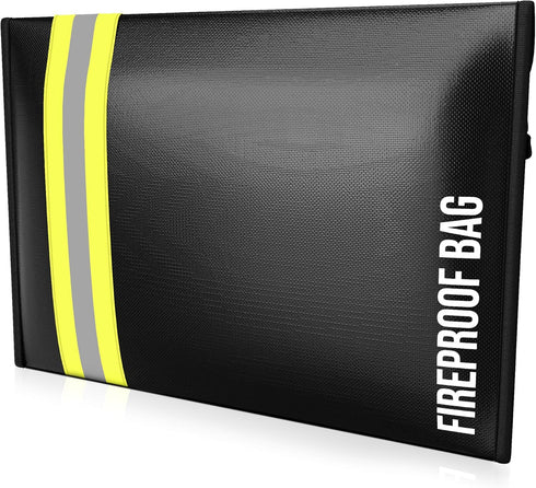 Fireproof & Water-Resistant Document Bag – 15.5 x 11 x 3-inch Pouch for Legal Documents & Valuables - Double-Layered Zippered Protection – Firefig...