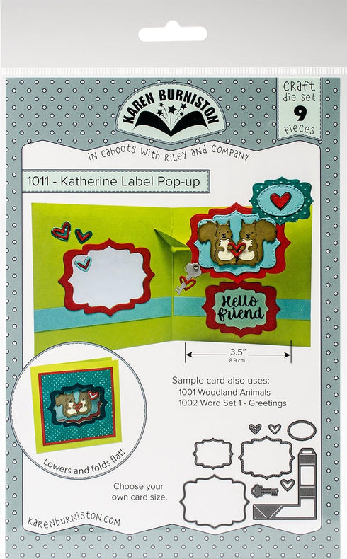 KB Riley Karen Burniston Katherine Label Pop-Up Die Set 1011...