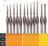 VUDECO 12pcs Brown Miniature Paint Brushes Oil Detail Paint Brushes Painting Miniature kit Small Paint Brushes Acrylic Paint Brushes Plastic Model...