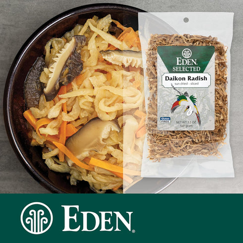 Eden Daikon Radish, Sun Dried and Finely Sliced, Traditionally Made in Japan, 3.5 oz...