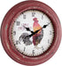 La Crosse Technology 12 Inch Distressed Red Rooster Quartz Wall Clock - 404-3630...