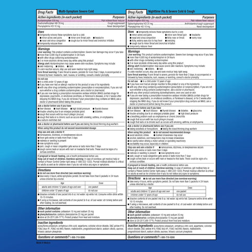 Amazon Basic Care Multi-Symptom Severe Cold Daytime and Severe Cold & Cough Nighttime Combination Pack, 12 Count (Pack of 1)...