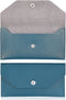 Blue Leather Cash Envelope Wallet Leather Money Wallet Organizer for Cash Reusable Money Bag Pouch Budget Binder Waterproof Slim Budget Envelope f...