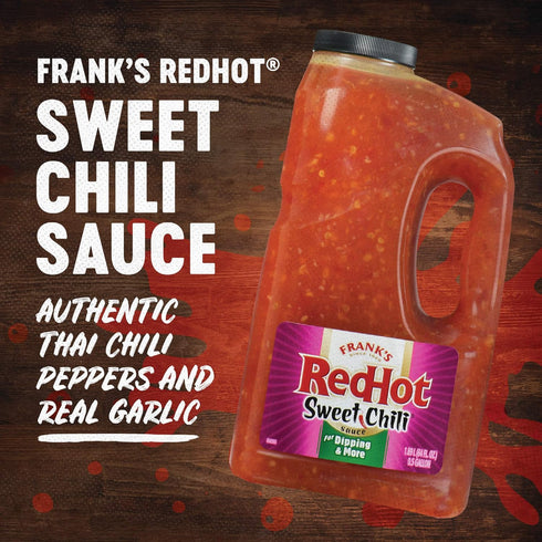 Frank's RedHot Sweet Chili Sauce, 0.5 gal - One Half Gallon Bulk Container of Sweet Chili Hot Sauce for Wings, Pizza, Sandwiches, Stir Fry, and Mo...