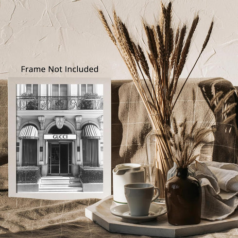 Posterizer 1 pcs-black and white luxury fashion store front 1-Photography Art-Retro Art- Gift for Women, Fashionistas, Designer Fashion Fans- unfr...