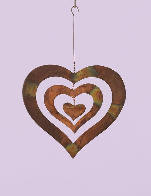 Ancient Graffiti AG-87053 Flame Triple Spinning Heart Hanging, 9"x9.5", 9.5 by 9 by 9.5", Multi...