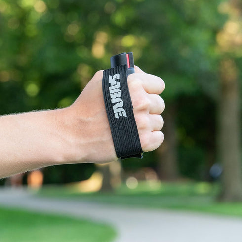 SABRE Runner Defense Spray, 3-in-1 Formula Contains Pepper Spray, CS Military Tear Gas & UV Marking Dye, Max Strength, Reflective Hand Strap For E...