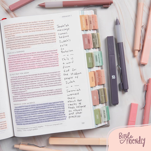 Aesthetic Highlighters and Gel Pens with Black Ink And Soft Tip, No Bleed Dry Fast Easy to Hold, for Bible Journaling Planner Notes School Office ...