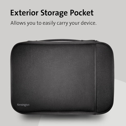 Kensington 11.6-Inch Laptop Sleeve with Storage Pocket for Chromebook, Laptop, Tablet (K62609WW),Black...