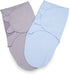 Baby Swaddle Blanket Adjustable Wrap 2 Pack, Ultra Soft Newborn Cotton Swaddles, 0-3 Months Boy and Girl (Blue/Gray)...