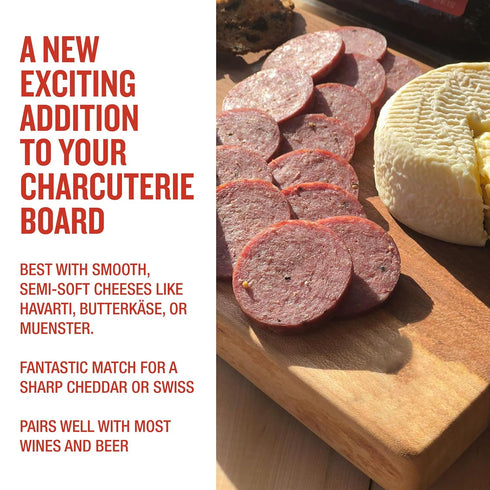 Vermont Smoke & Cure - Uncured Summer Sausage - No Antibiotics or Added Hormones, Perfect for Charcuterie Board - 6oz...