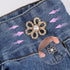Pant Waist Tightener, 4 Sets Detachable Flower Jean Buttons for Loose Jeans No Sew and No Tools Instant Button Pins for Pants Jeans Waist Tightene...