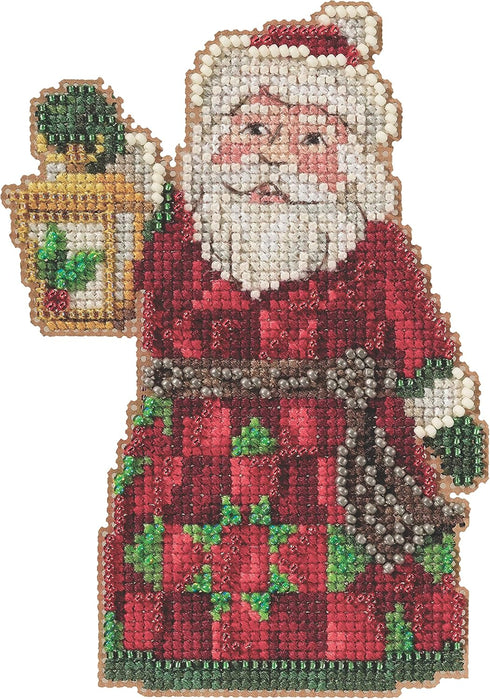 Santa with Lantern Counted Cross Stitch Ornament Kit Mill Hill 2021 Jim Shore JS202113,multi...