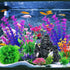Aquarium Decorations Fish Tank Artificial Plastic Plants, 12pcs Aquarium Decor Plants and Cave Rock Decoration Set Hideout Ornaments, Fish Tank Ac...