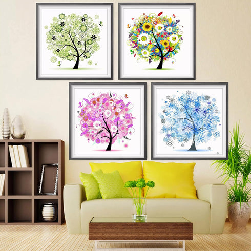 LOMTRATS Stamped Cross Stitch Kits 11CT Embroidery Starter Kit DIY Needlework Craft Tree of Life Summer for Beginner or Novice...
