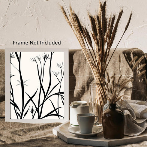 Posterizer 1 pcs-minimalist floral design-black and white chic art work 4-Floral & Botanical Art-Collectibles & Fine Art- Gift for Men Women Entre...