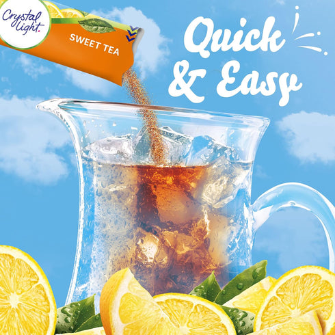 Crystal Light Sweet Tea Naturally Flavored Powdered Drink Mix, 6 ct Pitcher Packets...