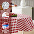 Newbridge 60 x 84 Inch Oval Vinyl Tablecloth with Flannel Backing, Bistro Tavern Check, Café Checkered Indoor Outdoor Vinyl Table Cover for Picnic...