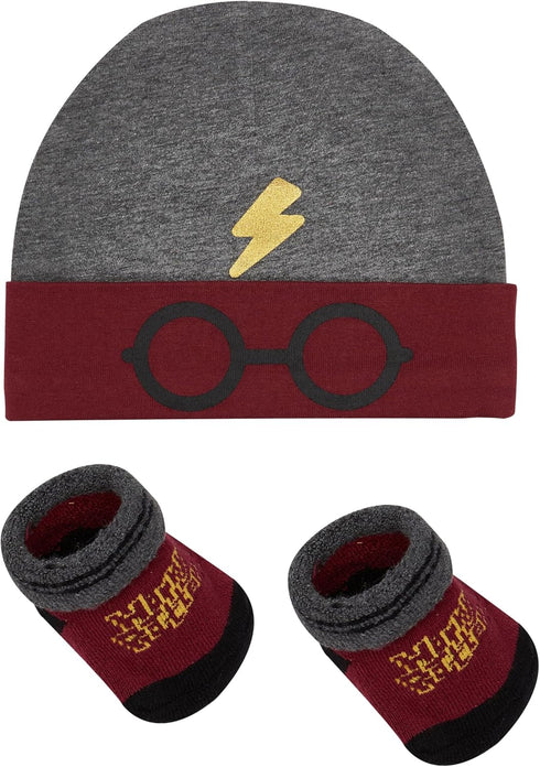 Harry Potter Baby Hat and Bootie Sock Gift Set, Newborn Accessories 0-12 Months...