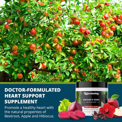 Heart Health Beet Root Powder - Circulation & Energy Support, Vegan Superfood Supplement - Doctor Formulated, Non-GMO & Gluten-Free - Promotes Hea...