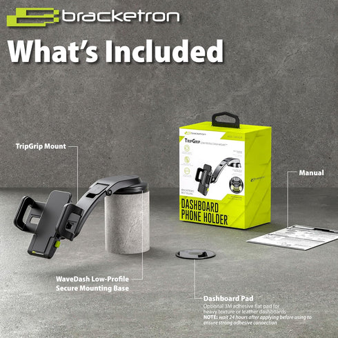 Bracketron TripGrip Wave Dashboard Cell Phone Mount for Car Hands Free Suction Cup Cradle Grip Stand Cellphone Holder......