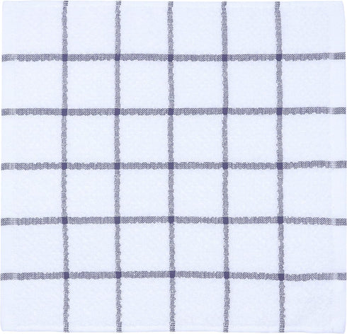 Cotton Grid Dish Cloths, Terry Cleaning Rags, 12 x 12 Inches, Light and Soft, Quick Drying Dish Rags, 8pc/Set (Purple)...