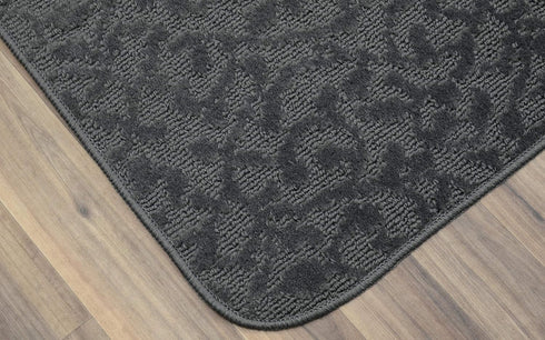 Garland Rug Ivy 18 in X 30 in Cinder Gray Geometric Solid Color Area Rug - Durable, Stylish, and Soft Rug for Living Rooms, Hallways, Bedrooms, an...
