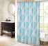 Comfort Spaces Coco Bathroom Shower Curtain Printed Damask Pattern Modern Cute Microfiber Fabric Bath Curtains, 72"x72", Teal / Grey...
