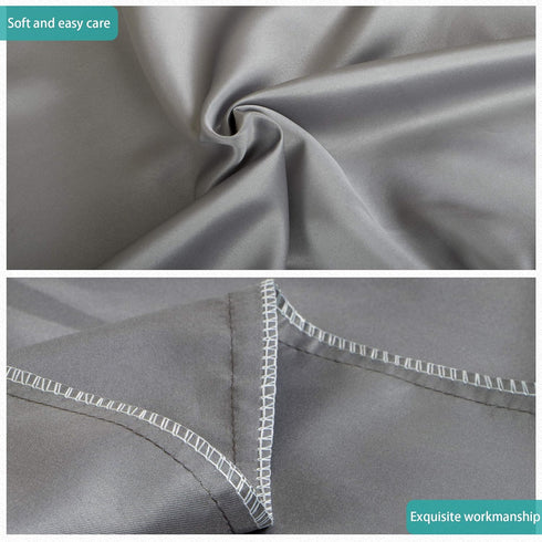 FLXXIE 2 Pack Zipped Satin Queen Pillowcases for Hair and Skin, Silky and Super Soft (20"x30") Zippered Satin Pillow Cases, Dark Grey, 20x30 Inche...
