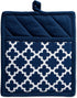 DII Lattice Basics Collection Kitchen Essentials, Oven Mitt & Potholder Set, Nautical Blue, 2, Piece...
