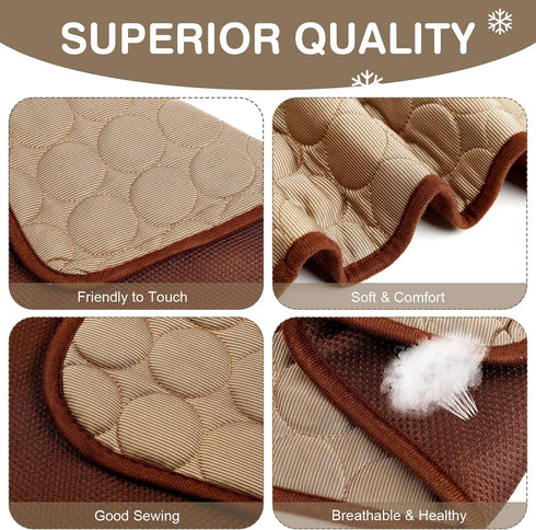 Pet Cooling Bed Mats Dog Cooling Mat Washable Comfort Breathable for Dogs and Cats Indoor Outdoor, Keep Cool Ice Silk Sleeping Mat for Summer Hot ...