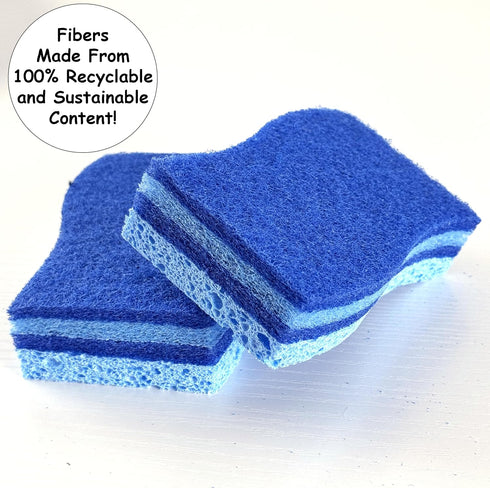 Homie 3X Longer Lasting Scrub Sponges, 6 Zero Scratch Kitchen Sponges for Washing Dishes and Cleaning The Kitchen and Bath, Non-Scratch Sponge Saf...